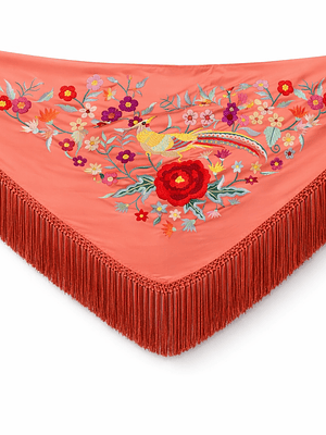 MANTONCILLO CORAL FLOR-PÁJARO 