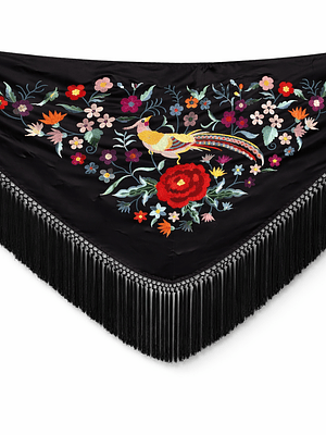 MANTONCILLO NEGRO FLOR-PÁJARO 