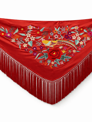 MANTONCILLO ROJO FLOR-PÁJARO 