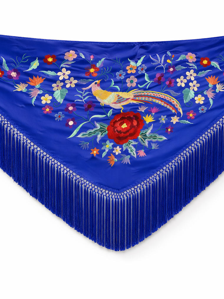 MANTONCILLO AZULINA FLOR-PÁJARO  1