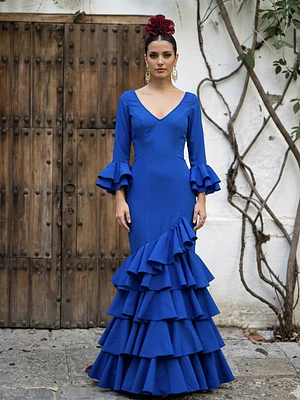 VESTIDO LUCÍA AZULINA LISO