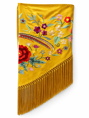 MANTONCILLO MOSTAZA FLOR-PÁJARO