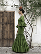 VESTIDO CARMEN VERDE OLIVA LISO - Miniatura 1