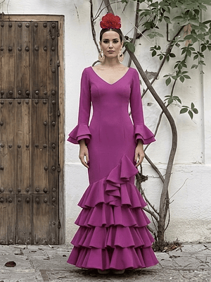 VESTIDO LUCÍA BUGANVILLA LISO