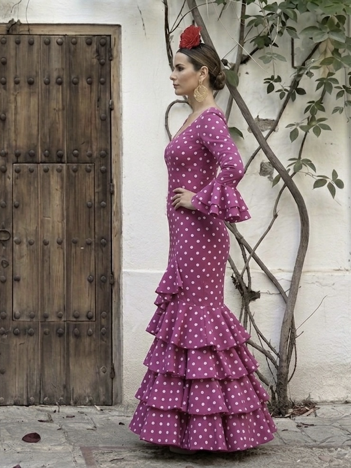 VESTIDO LUCÍA BUGANVILLA LUNAR BLANCO MEDIANO 3