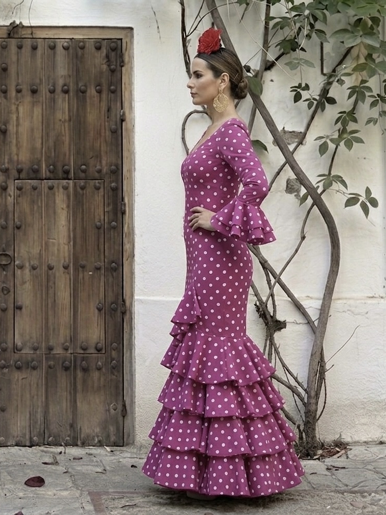 VESTIDO LUCÍA BUGANVILLA LUNAR BLANCO MEDIANO 3