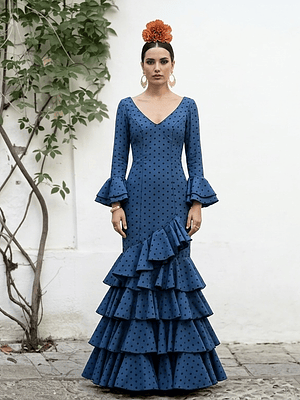 VESTIDO LUCÍA AZUL TINTA LUNAR