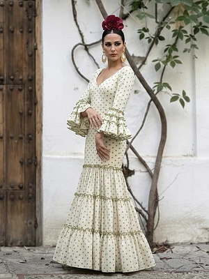 VESTIDO CARMEN BEIGE LUNAR OLIVA