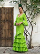 VESTIDO LUCÍA VERDE LIMÓN LUNAR VERDE BOTELLA - Miniatura 2