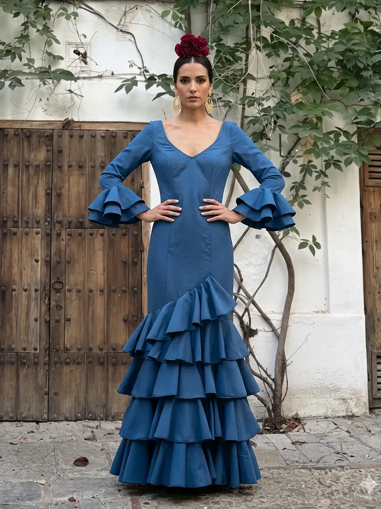 VESTIDO LUCÍA AZUL TINTA 2