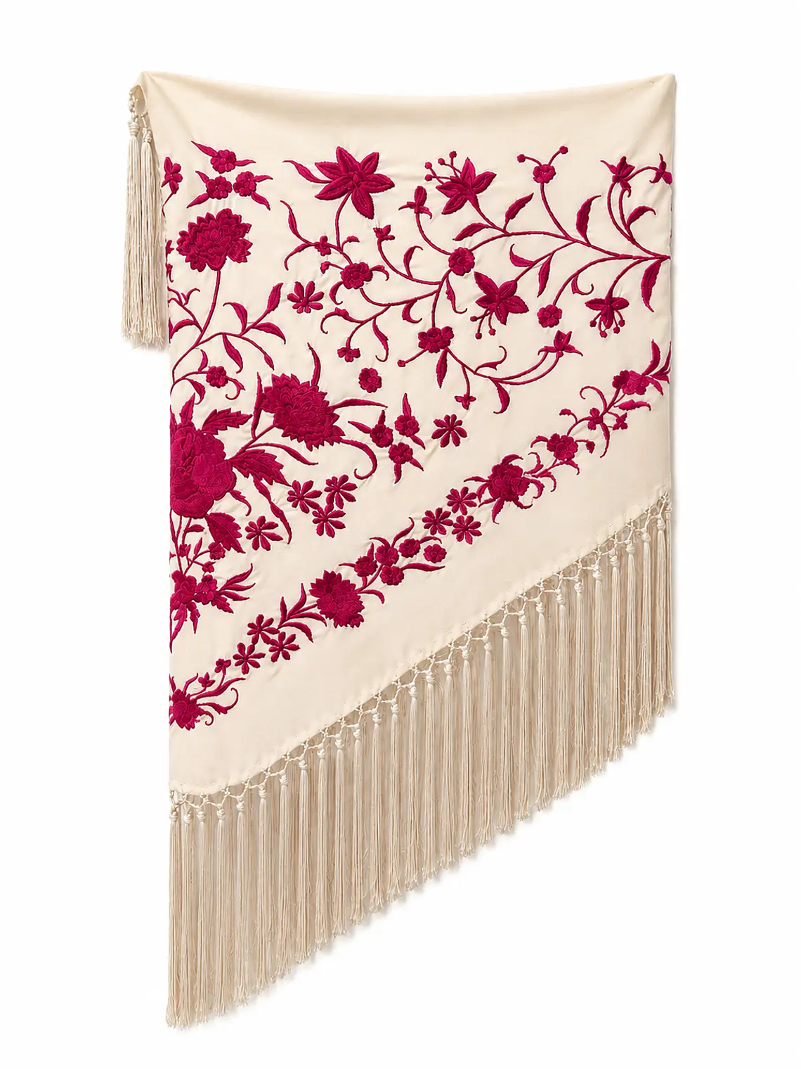 MANTONCILLO MARFIL BORDADO FUCSIA 1