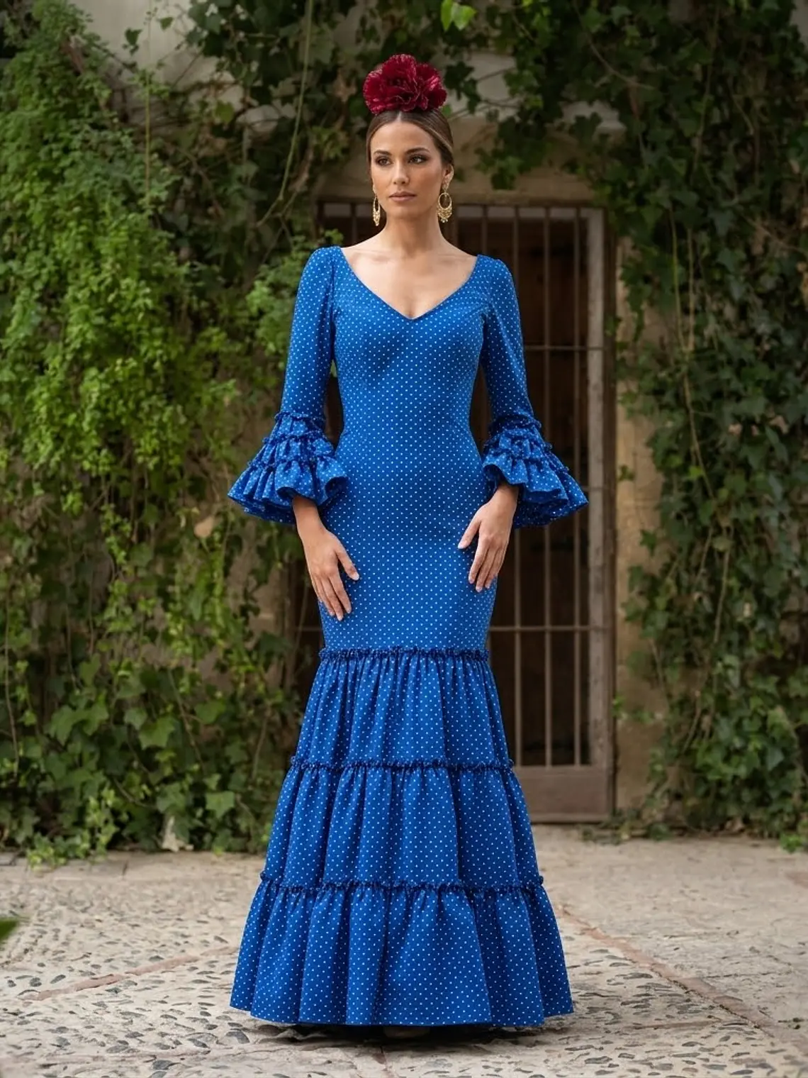 VESTIDO CARMEN AZULINA MICROLUNAR BLANCO 1