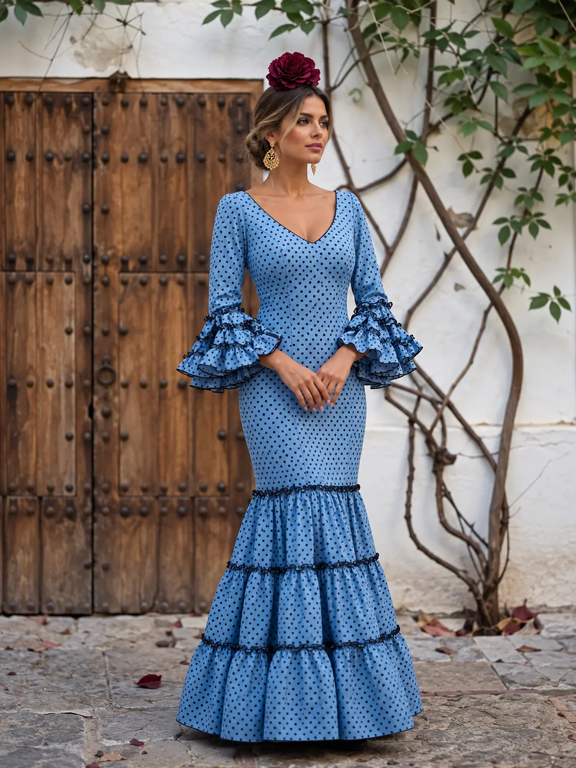 VESTIDO CARMEN JEAN LUNAR NEGRO PEQUEÑO 1