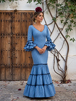 VESTIDO CARMEN JEAN LUNAR NEGRO PEQUEÑO