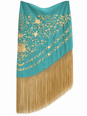 MANTONCILLO GOLD TURQUESA