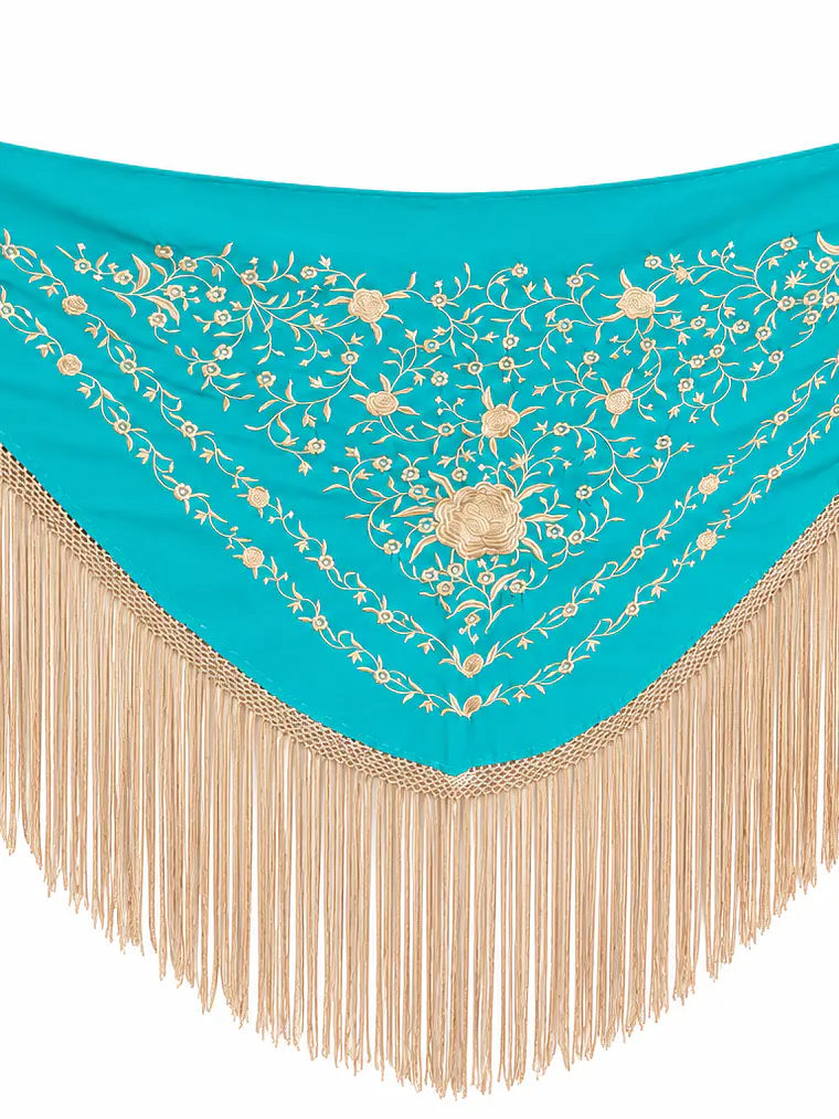 MANTONCILLO GOLD TURQUESA 2