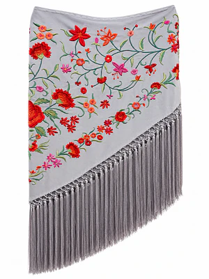 MANTONCILLO MILFLORES GRIS PERLA