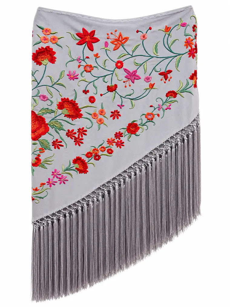 MANTONCILLO MILFLORES GRIS PERLA 1