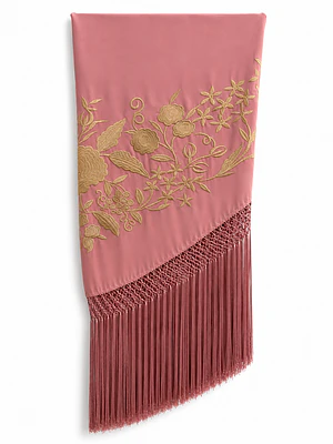 MANTONCILLO ISABELLA ROSA PASTEL FLECO LARGO