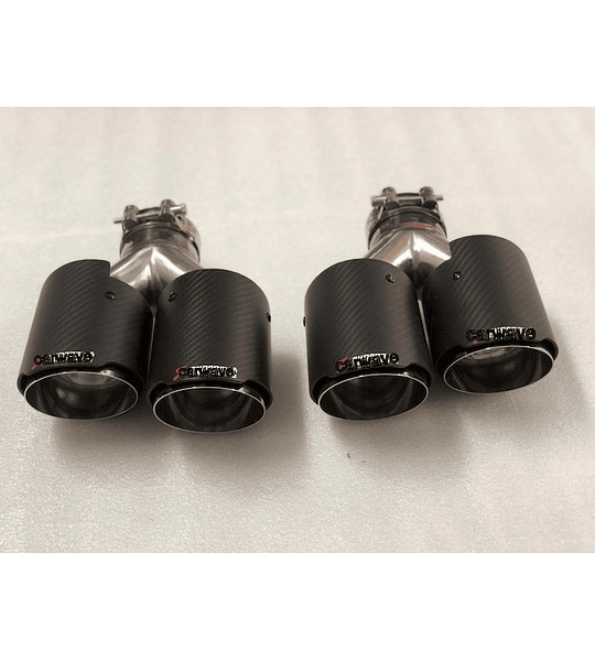 Ponteiras Carbono duplas Look Akrapovic