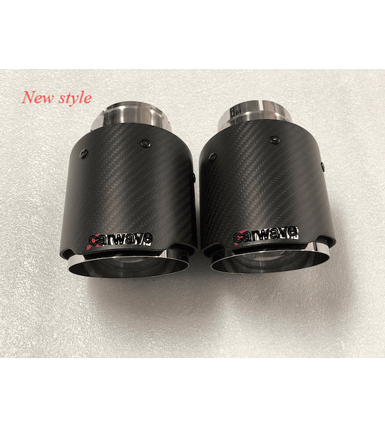 Ponteiras Carbono simples Look Akrapovic