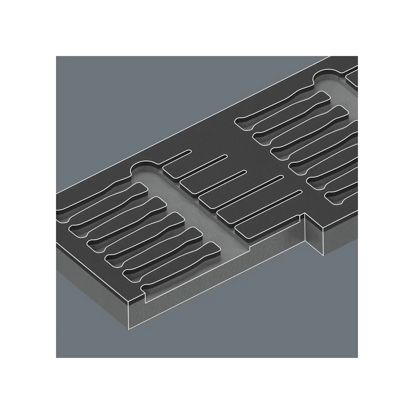 Wera 9816 Bandeja de Espuma para Destornilladores Kraftform Micro Set 2 3