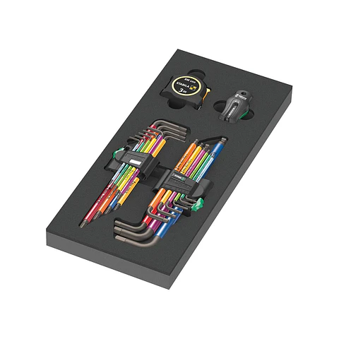 Wera 9840 Bandeja de Espuma para Juego de Llaves Acodadas Set 1