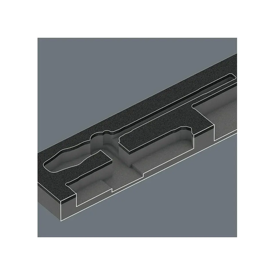 Wera 9850 Bandeja de Espuma para Kraftform Kompakt y Tool-Check PLUS Set 1 3