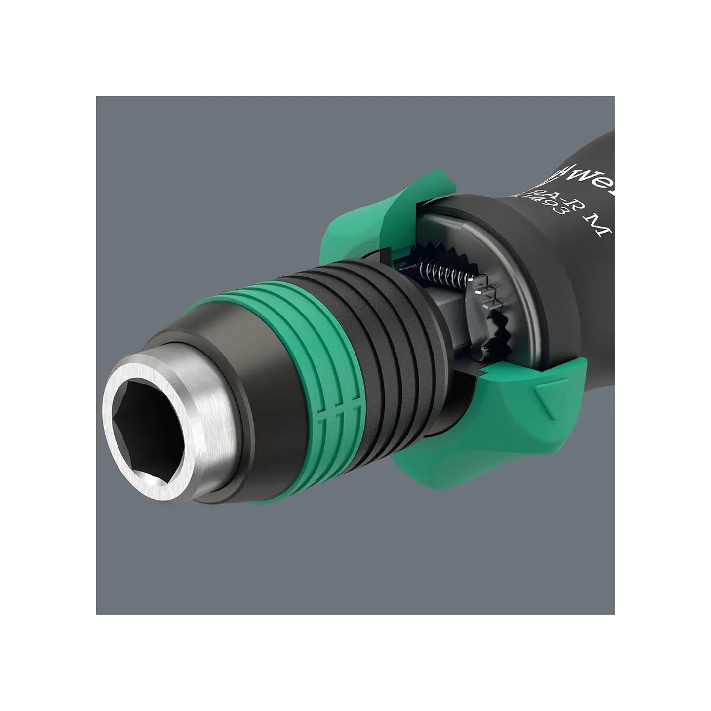 Wera 838 RA-R M Porta-Puntas Rapidaptor con Carraca 1/4