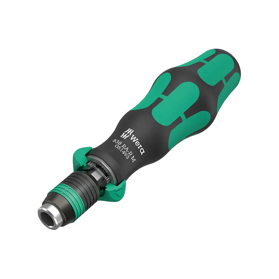 Wera 838 RA-R M Porta-Puntas Rapidaptor con Carraca 1/4