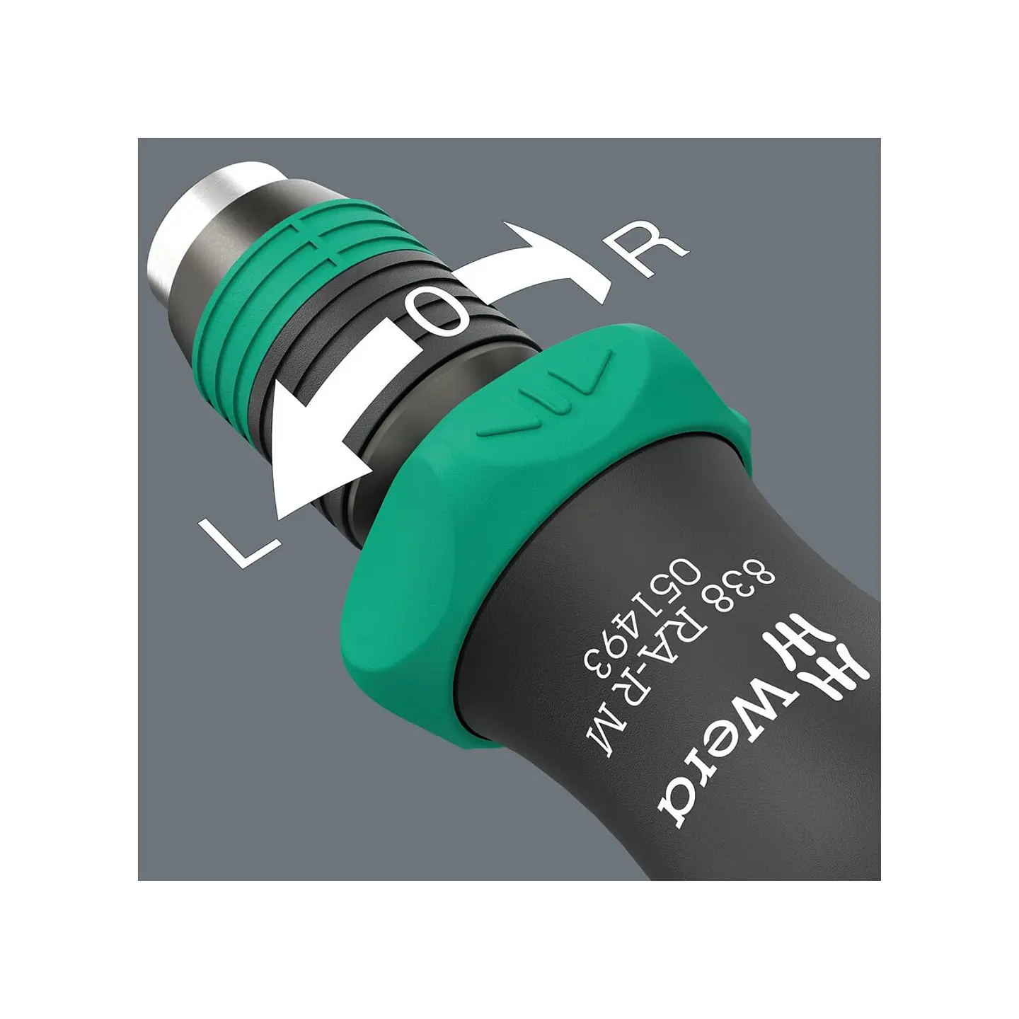 Wera 838 RA-R M Porta-Puntas Rapidaptor con Carraca 1/4