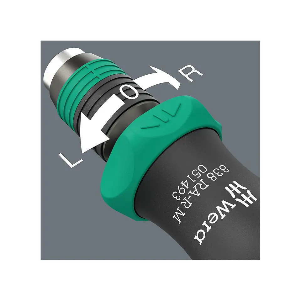 Wera 838 RA-R M Porta-Puntas Rapidaptor con Carraca 1/4