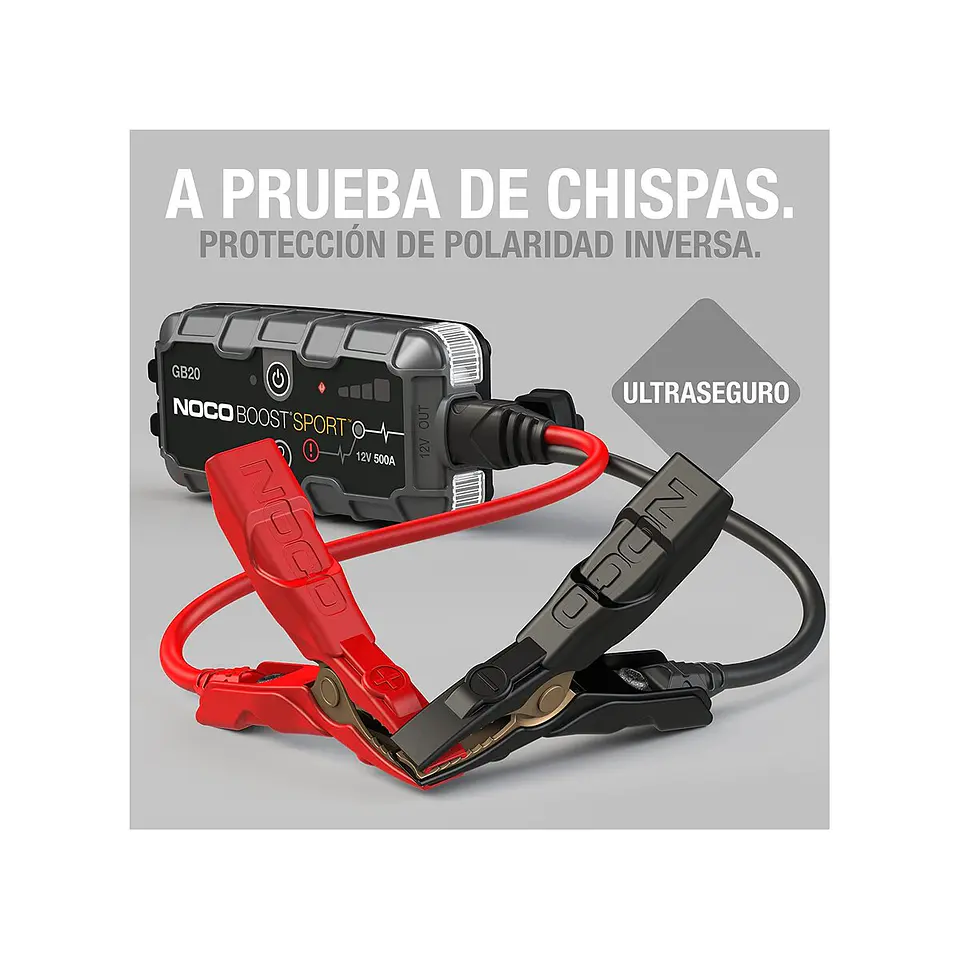 NOCO Boost Sport GB20 Arrancador de Batería de Litio 500A 2
