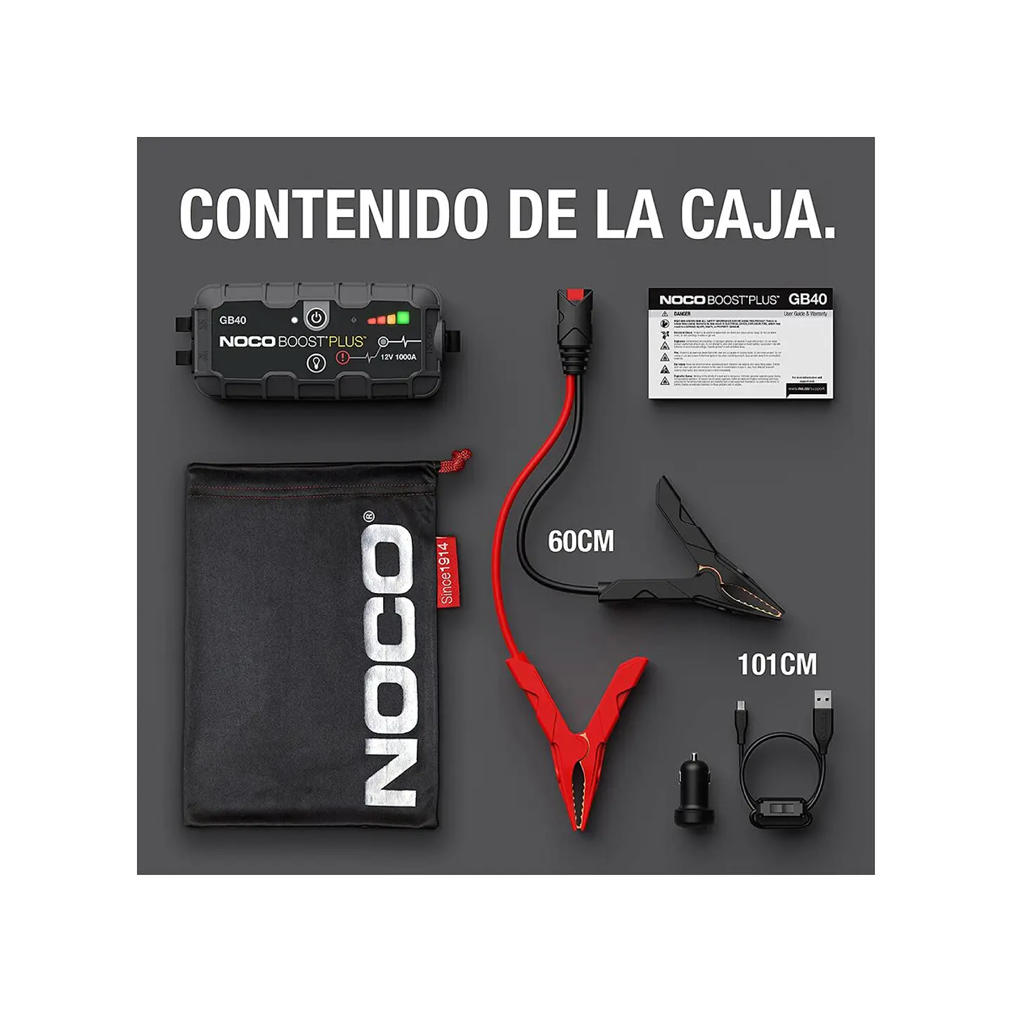 NOCO Boost Plus GB40 Arrancador de Batería de Litio 1000A 6
