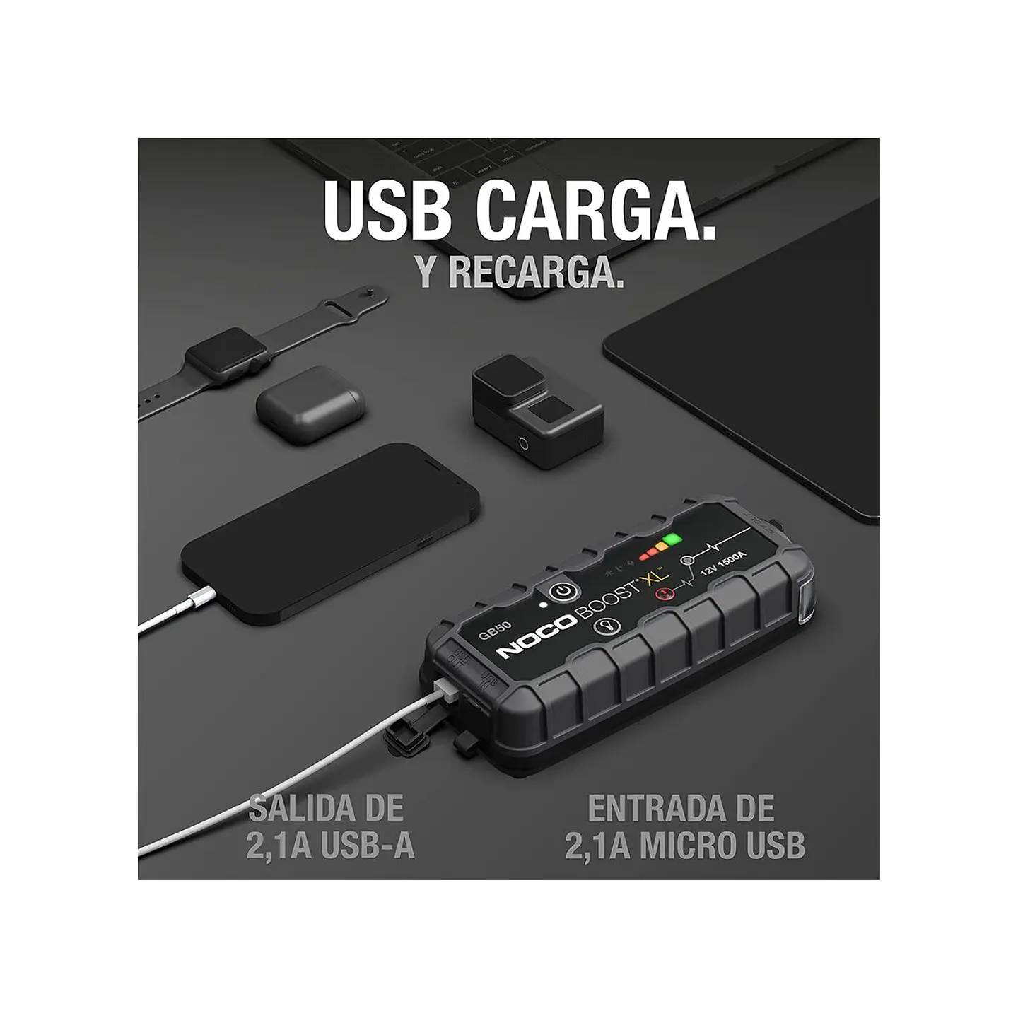 NOCO Boost XL GB50 Arrancador de Batería de Litio 1500A 4
