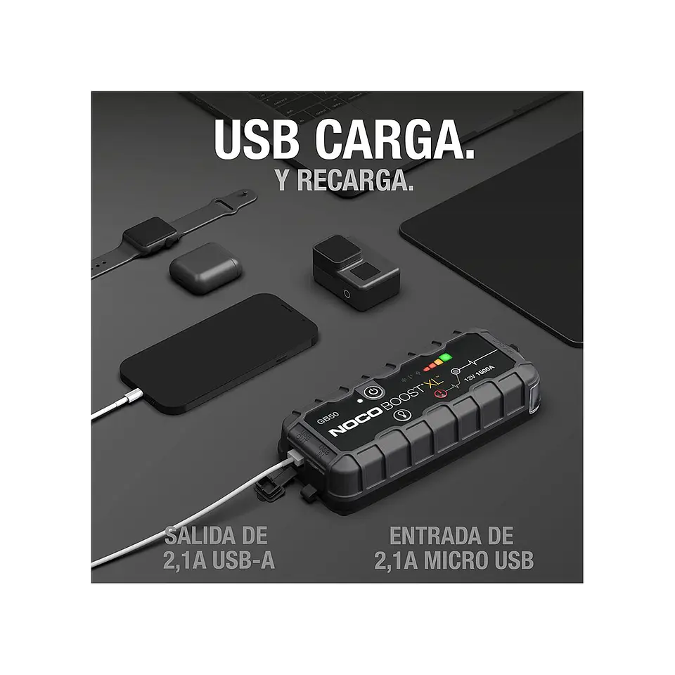 NOCO Boost XL GB50 Arrancador de Batería de Litio 1500A 4