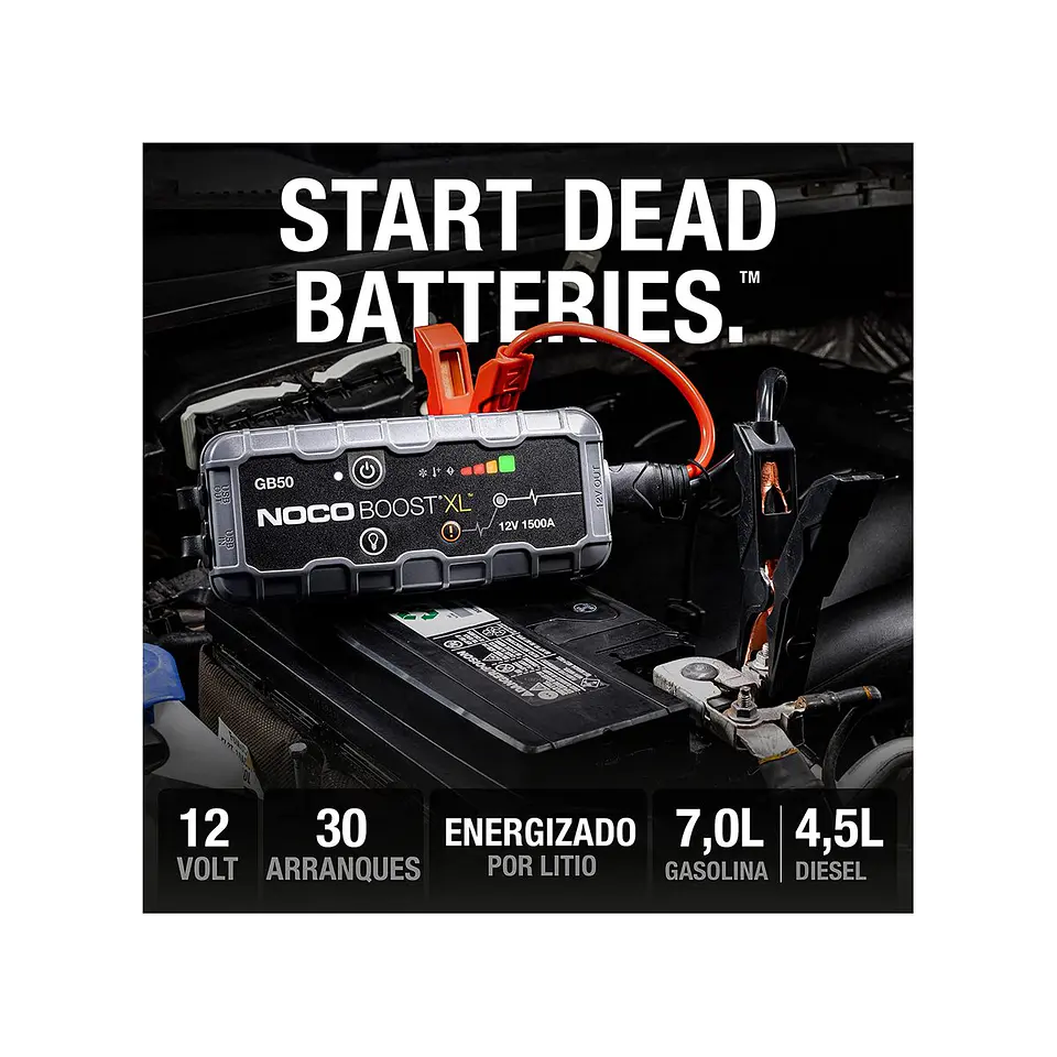 NOCO Boost XL GB50 Arrancador de Batería de Litio 1500A 3