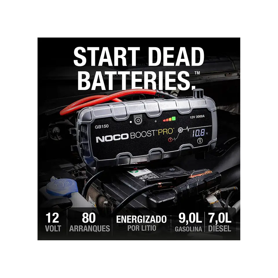 NOCO Boost PRO GB150 Arrancador de Batería de Litio 3000A 3
