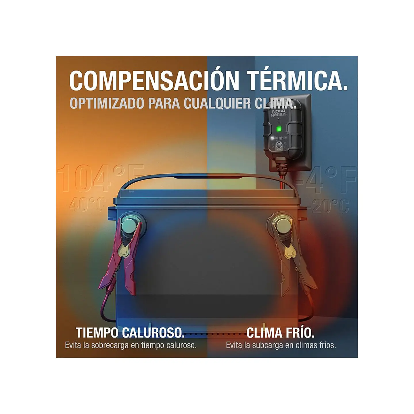 NOCO GENIUS1 Cargador y Mantenedor Inteligente de Baterías 6V/12V 1A 6