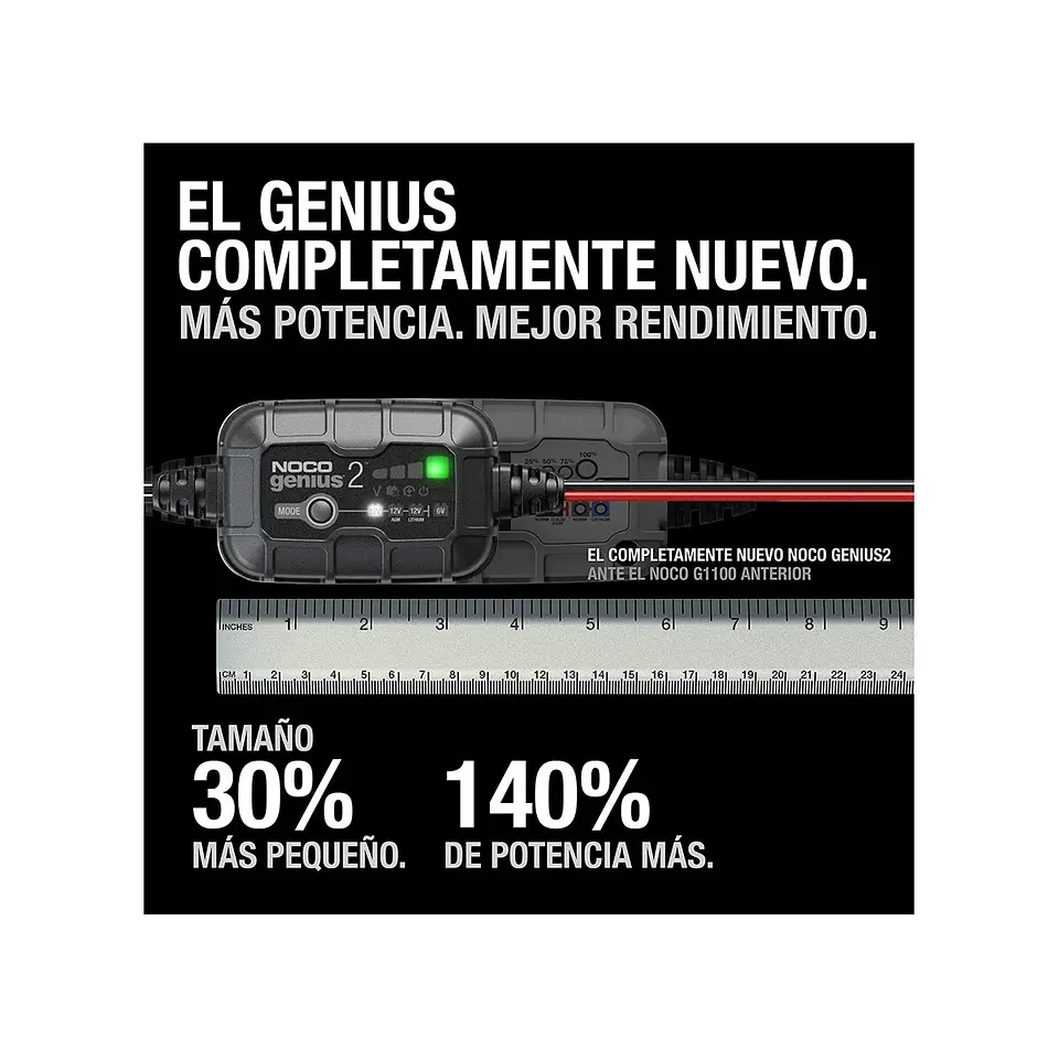 NOCO GENIUS2 Cargador y Mantenedor Inteligente de Baterías 6V/12V 2A 4