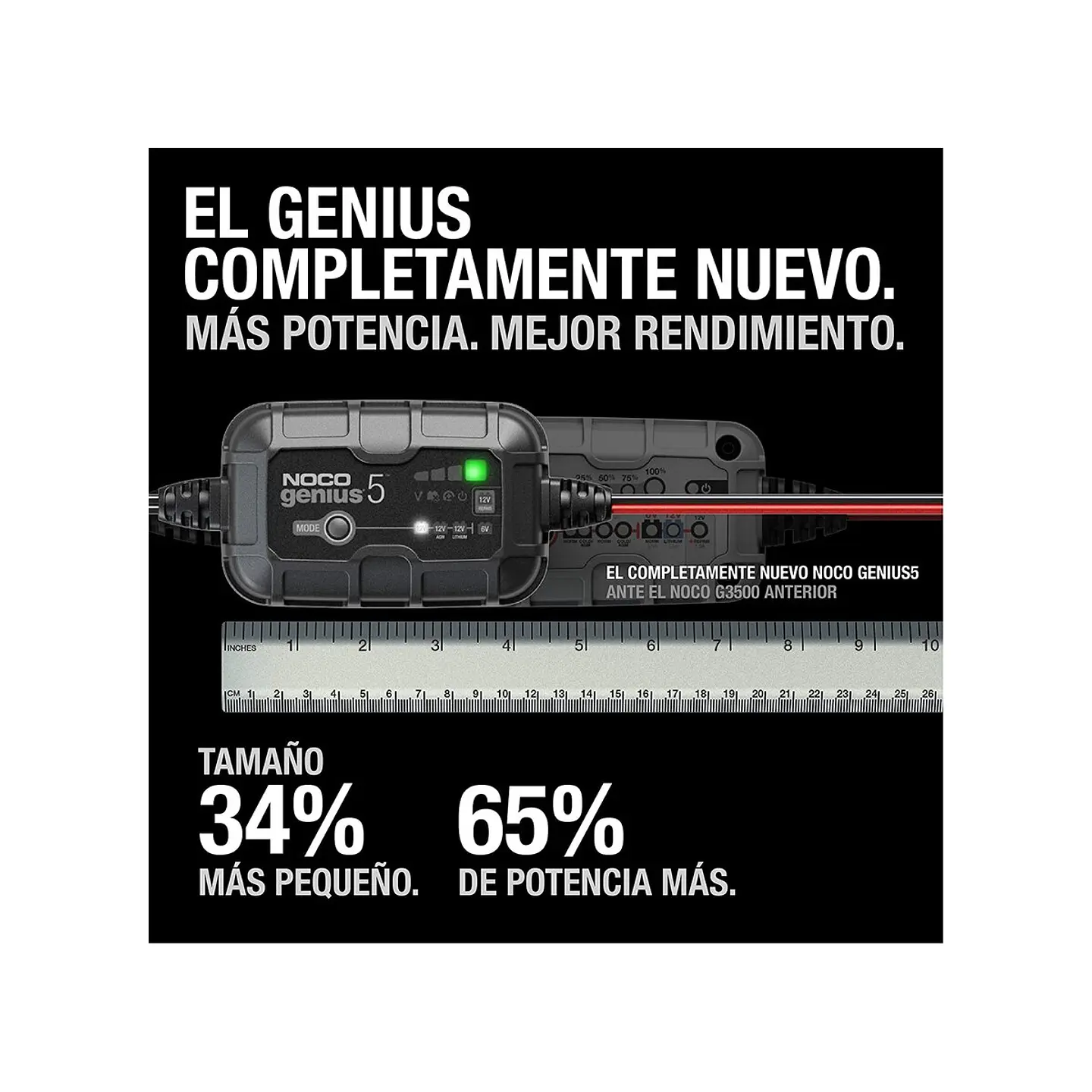 NOCO GENIUS5 Cargador y Mantenedor Inteligente de Baterías 6V/12V 5A 3