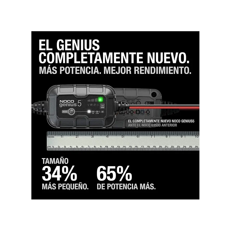 NOCO GENIUS5 Cargador y Mantenedor Inteligente de Baterías 6V/12V 5A 3