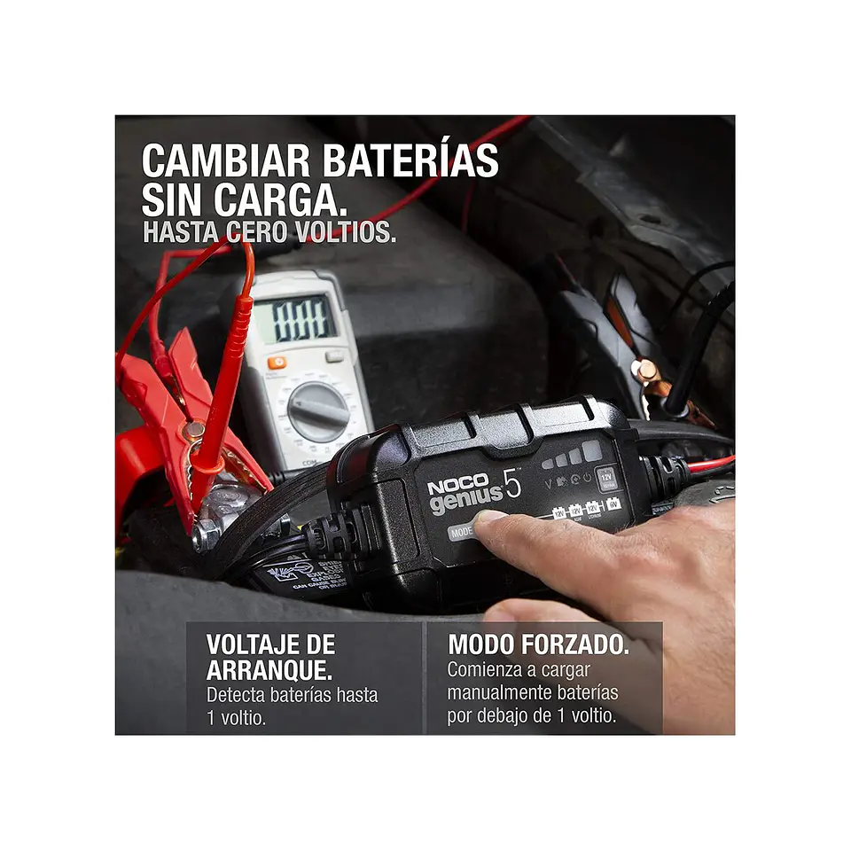 NOCO GENIUS5 Cargador y Mantenedor Inteligente de Baterías 6V/12V 5A 6