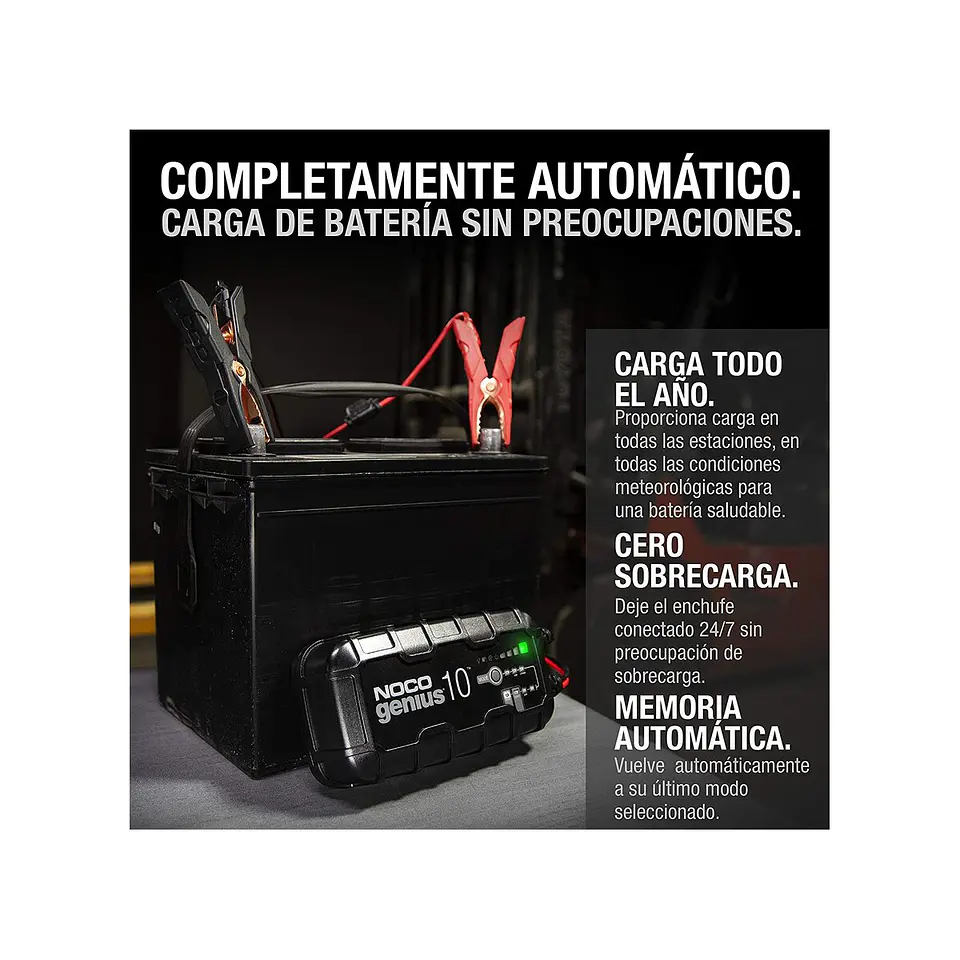 NOCO GENIUS10 Cargador y Mantenedor Inteligente de Baterías 6V/12V 10A 3