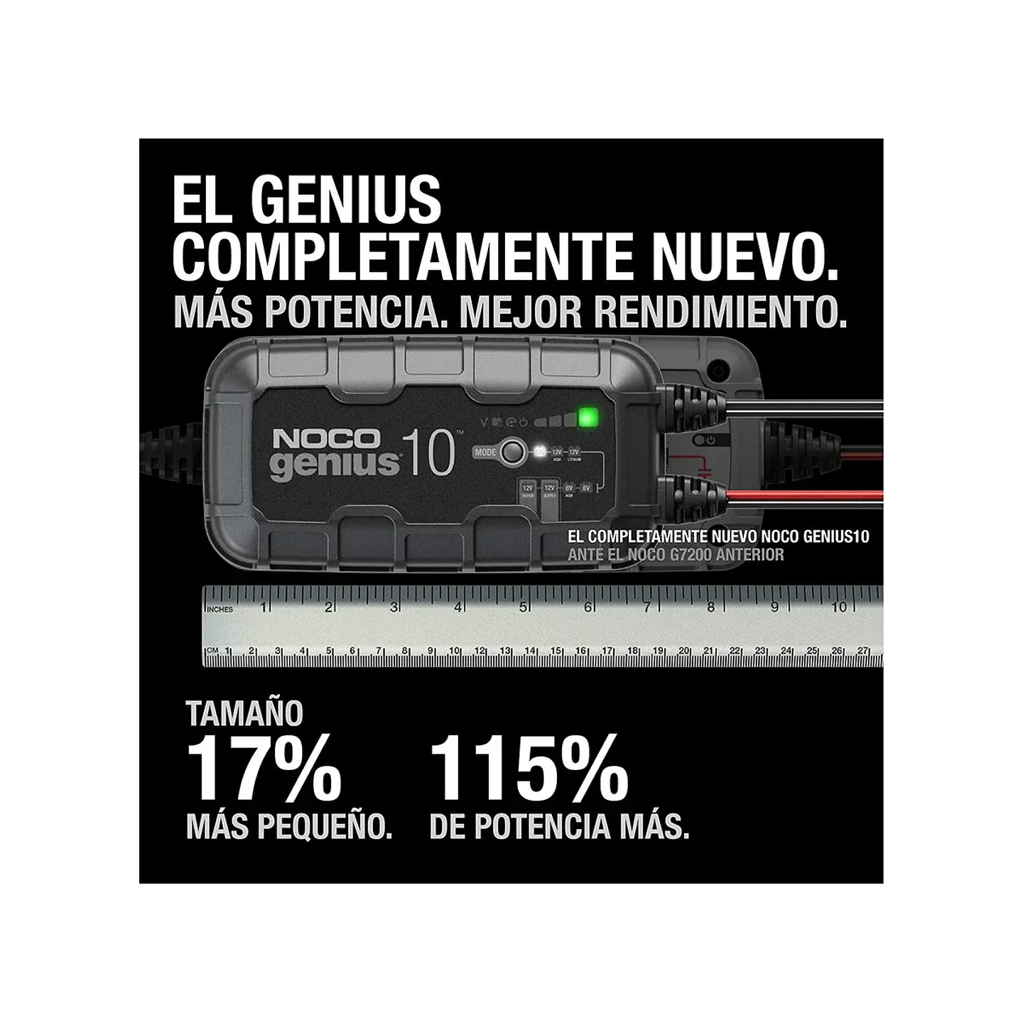 NOCO GENIUS10 Cargador y Mantenedor Inteligente de Baterías 6V/12V 10A 5