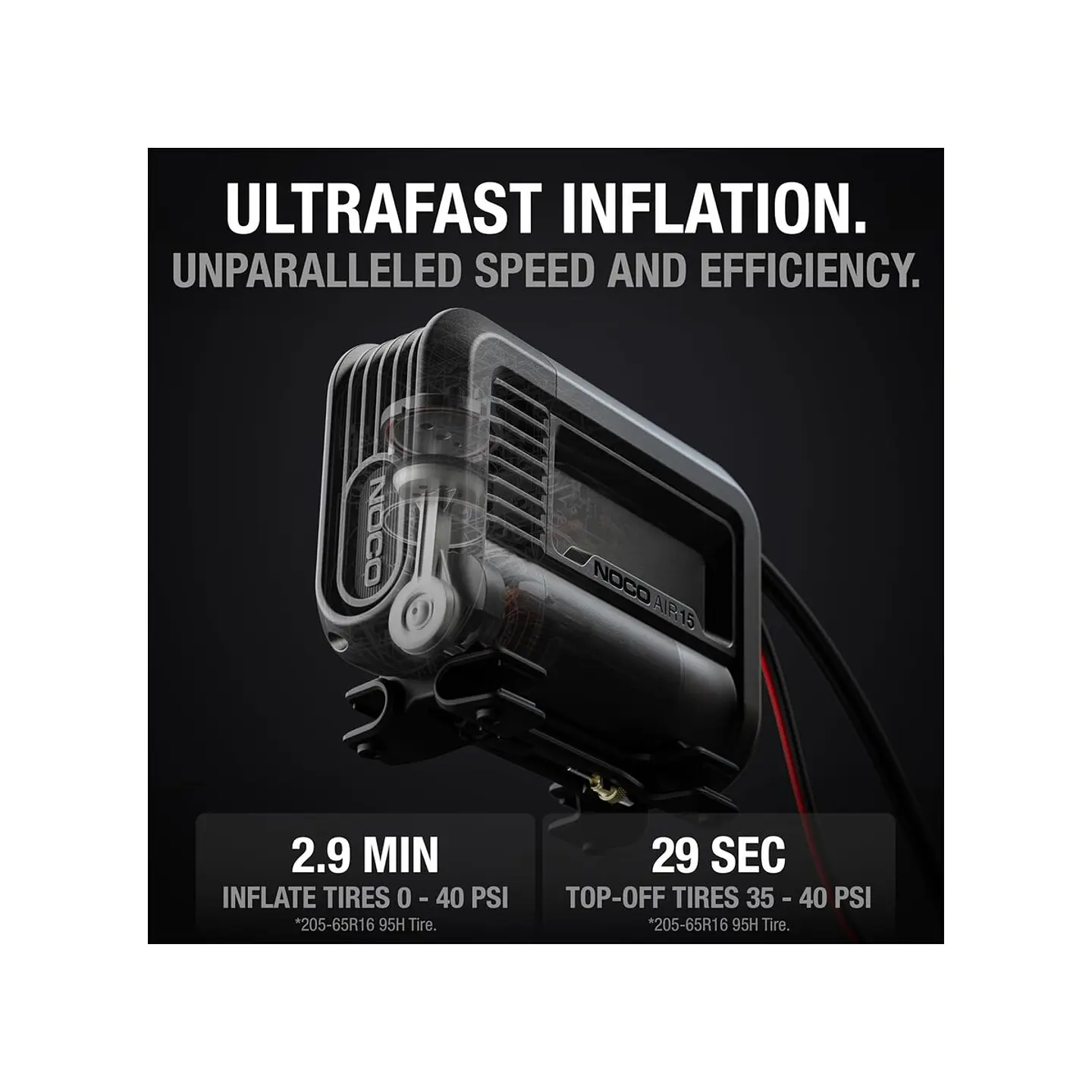 NOCO AIR15 Compresor de Aire Portátil Ultrarrápido 15A 80 PSI 6