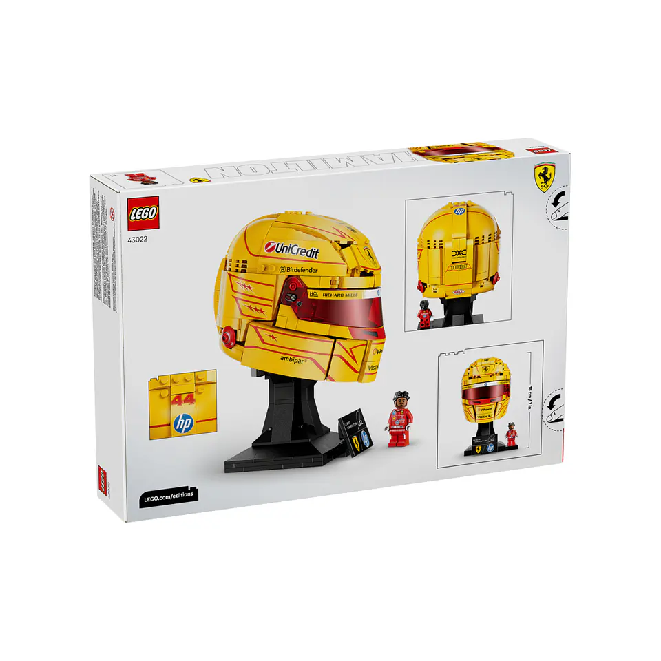 LEGO Scuderia Ferrari HP Lewis Hamilton Helmet (43022) 4