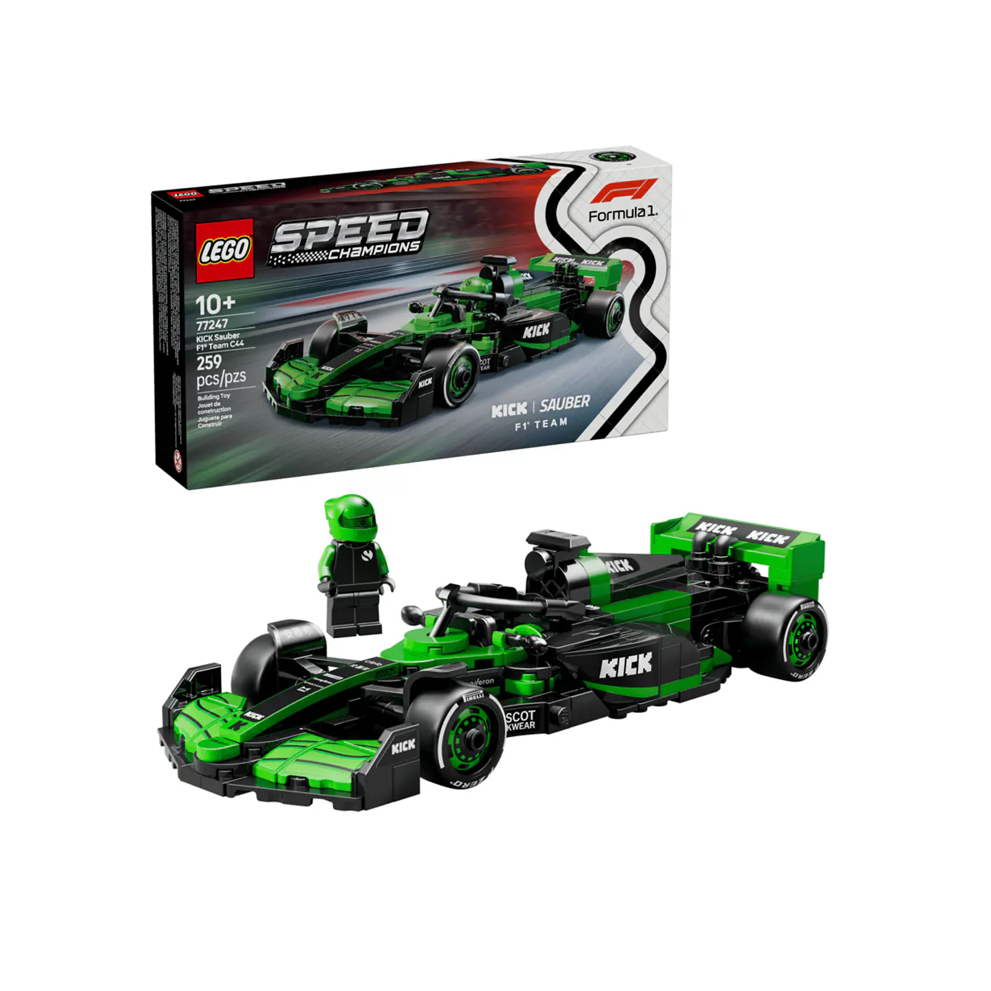 LEGO Speed Champions KICK Sauber F1 Team C44 Race Car (77247) 1