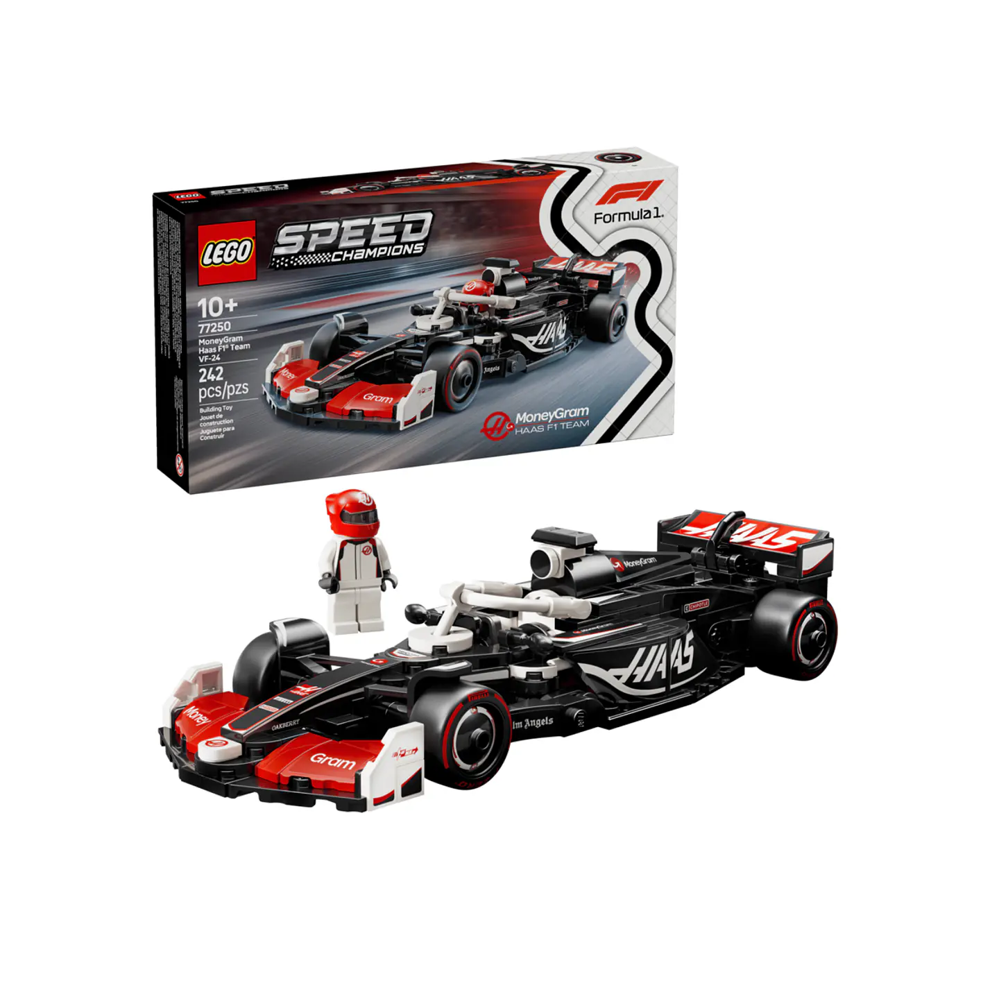 LEGO Speed Champions MoneyGram Haas F1 Team VF-24 Race Car (77250) 1