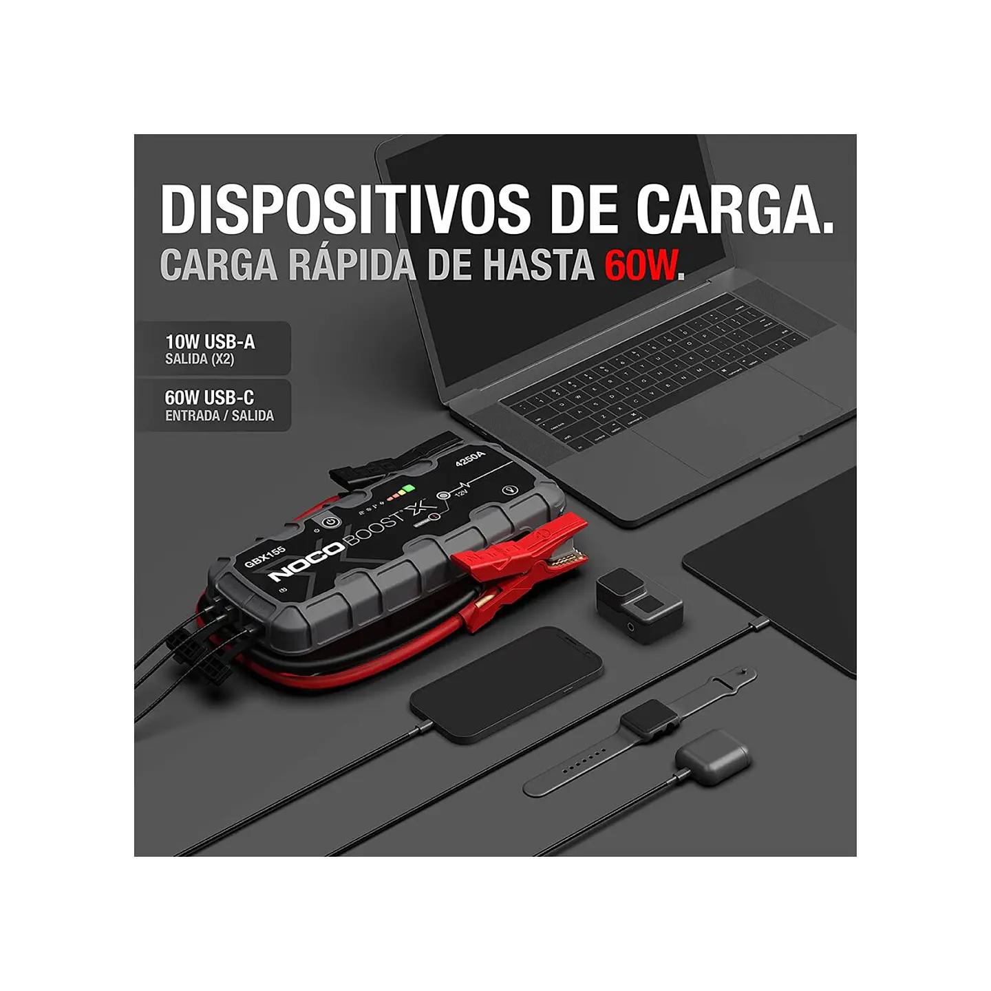 NOCO Boost X GBX155 Arrancador de Batería de Litio 4250A 4